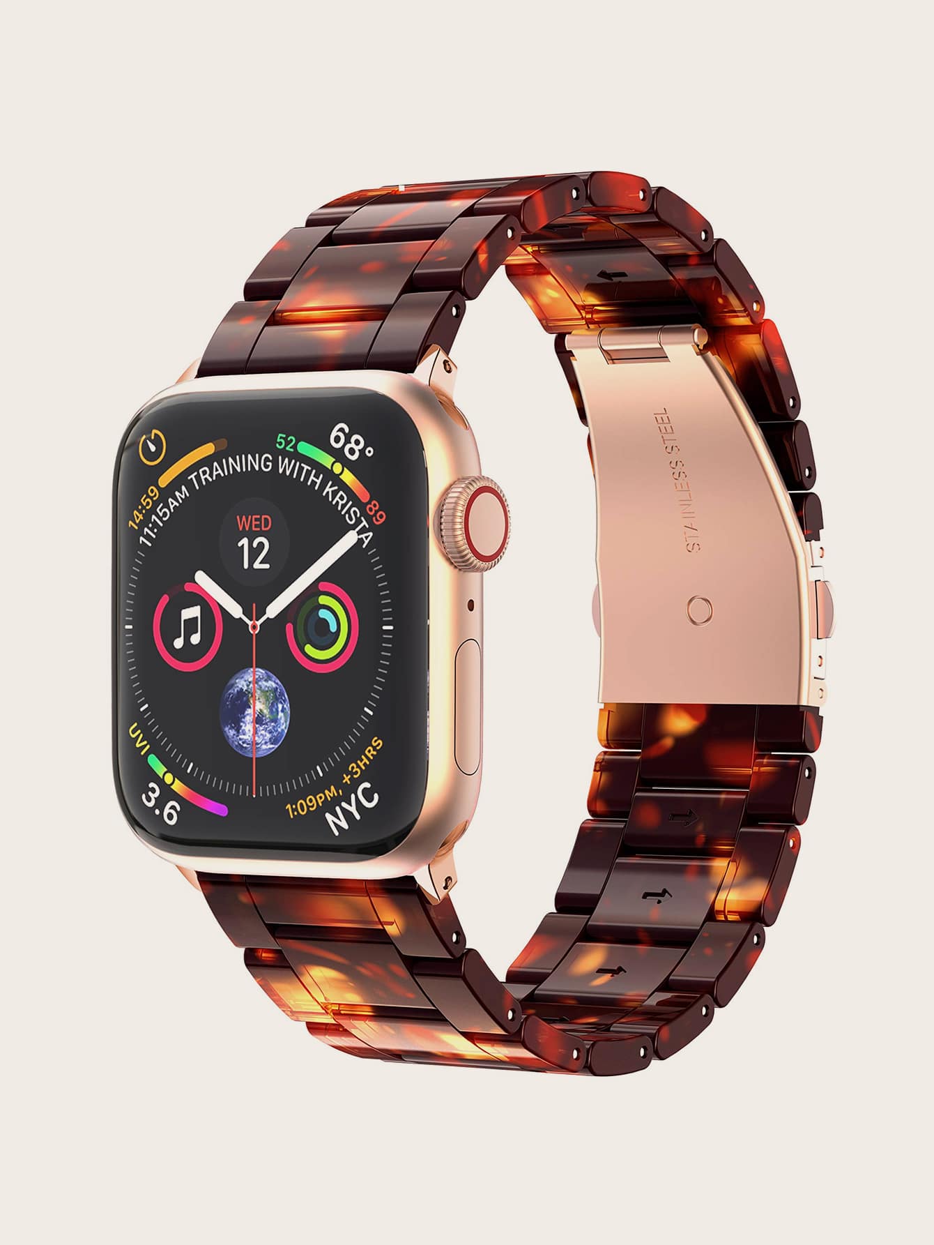 Graphic Watchband Tương thích với Apple Watch - rỉ sét - Xem 1