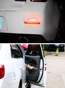 4入組反光汽車貼紙 - 紅色 - 查看 4