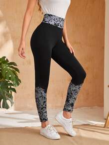 SHEIN Quần tất nữ Cà vạt nhuộm Thể thao - Nhiều màu - Xem 1