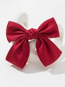Kẹp tóc trang trí nơ voan - Đỏ - Xem 2
