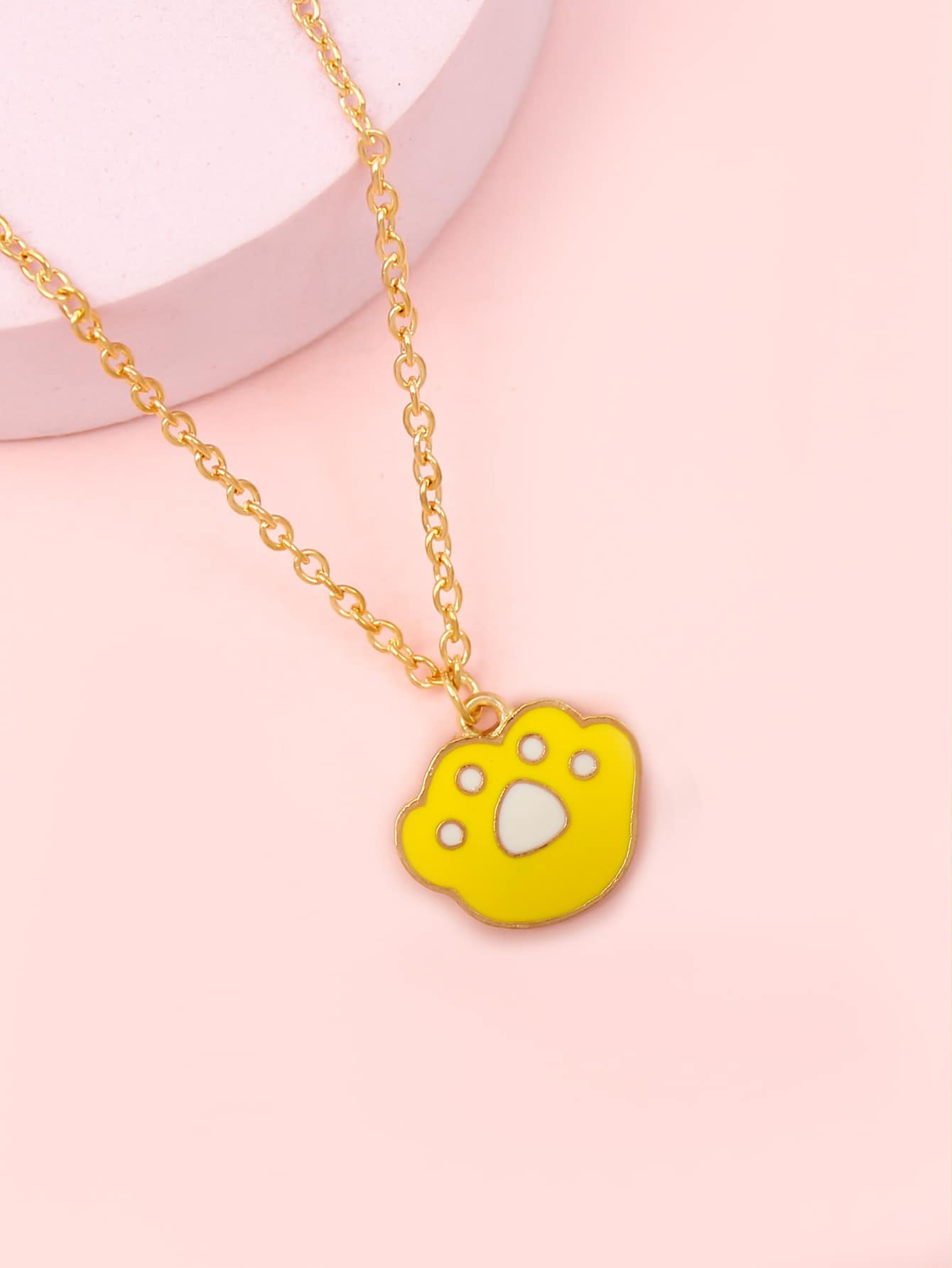 爪子吊墜項鏈 - 黃色 - 查看 1