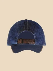 男士復古洗水牛仔字母刺繡可調節的棒球帽,適用於戶外街頭