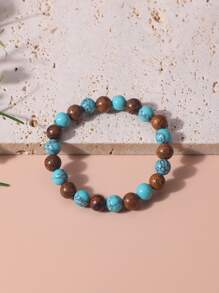 木頭串珠手鏈 - 彩色 - 查看 2