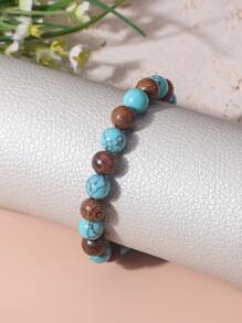 木頭串珠手鏈 - 彩色 - 查看 4