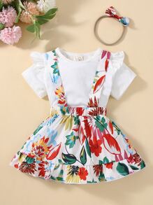 Bộ đồ Em bé Xù Hoa Boho - Nhiều màu - Xem 1
