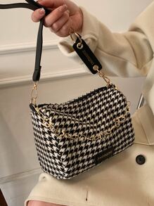 Đồ họa Houndstooth Thư Patch trang trí Chuỗi Gầu múc , Vai , Cô gái , Đối với Cái túi , Ngoài trời , Du lịch , , Mua sắm , Ngày lễ - Nhiều màu - Xem 1