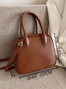 Waterproof,Lightweight,Business Casual Minimalist Double Handle Tote Bag Vintage For Teen Girls Women College Students,Rookies & White-collar Workers Perfect for Office,College,Work ,Business,Commute - Brown - View 6