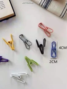 3 cái Kẹp kim loại màu ngẫu nhiên - Nhiều màu - Xem 2