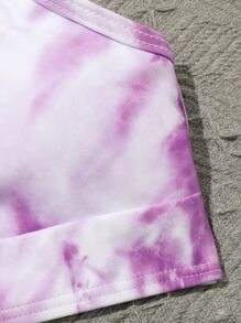 青少年扎染比基尼套装搭配沙滩裙夏日海滩