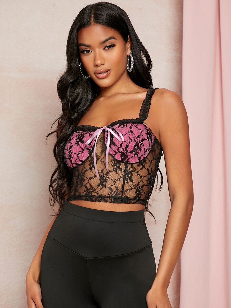 Áo hai dây Lộ Lưng cắt Khối Màu Gợi cảm - màu đen - Xem 1