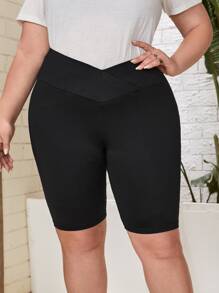 SHEIN Quần lót kích thước lớn Trọn gói màu trơn Thể thao - màu đen - Xem 1