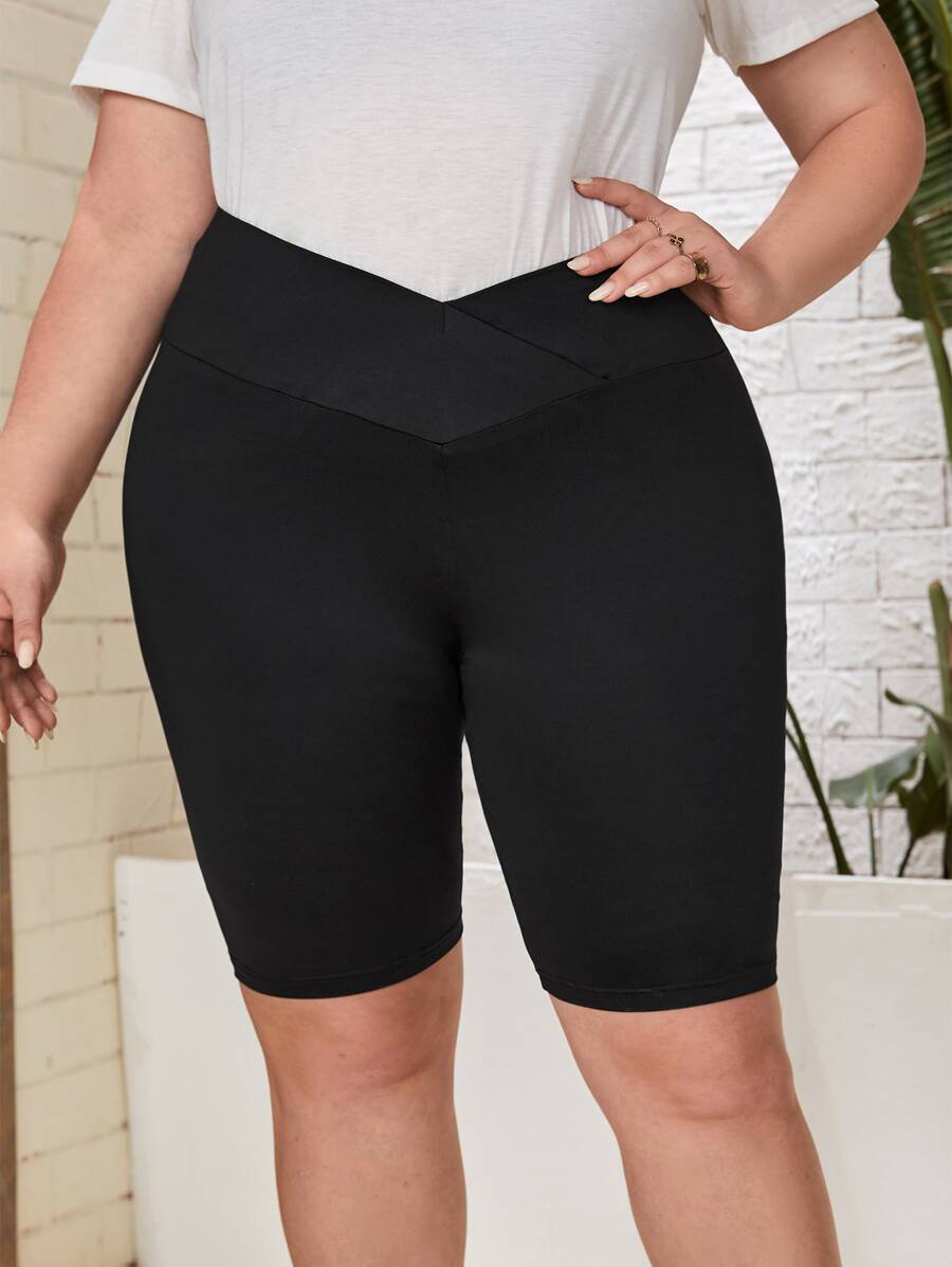 SHEIN Quần lót kích thước lớn Trọn gói màu trơn Thể thao - màu đen - Xem 1