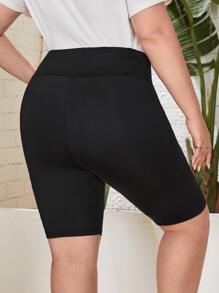 SHEIN Quần lót kích thước lớn Trọn gói màu trơn Thể thao - màu đen - Xem 2