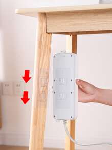 4pcs Dual Hooks Adhesive Multi-functional Hook, Plug Holder Organizer For Bathroom, Bedroom, Living Room