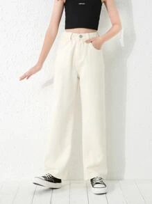 Girls Jeans Plain - Aprikot - View 3