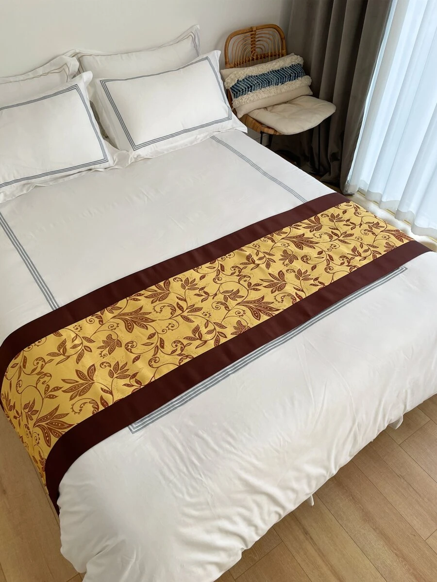 Jacquard Satin Bed Runner - Multicolor - View 1