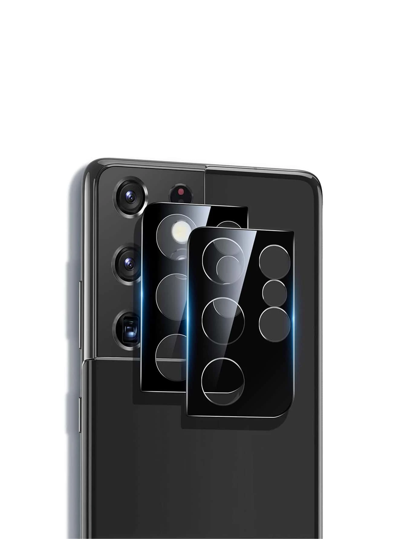 2 miếng phim bảo vệ ống kính tương thích với Samsung - màu đen - Xem 1