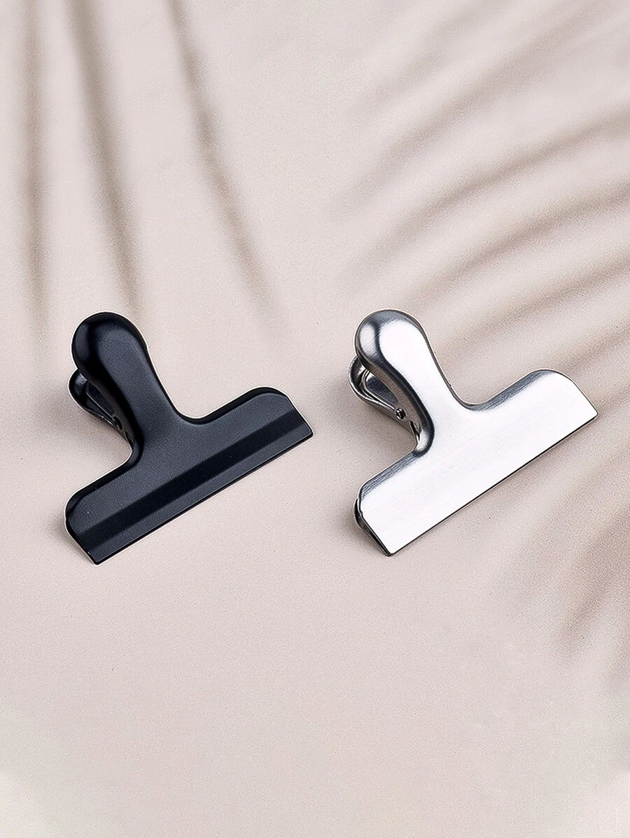 1pc Stainless Steel Random Color Bag Clip - Multicolor - View 1