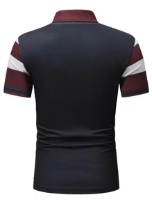 Manfinity 男士撞色POLO衫 - 彩色 - 查看 2