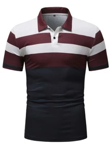 Manfinity 男士撞色POLO衫 - 彩色 - 查看 3