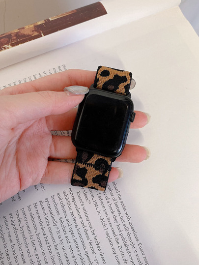 Braided Leopard Watchband Compatible With Apple Watch