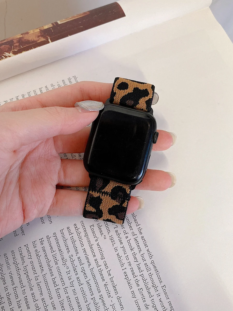 Braided Leopard Watchband Compatible With Apple Watch