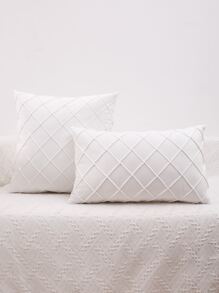 1入組針襇靠墊套不附帶墊芯 - 白色 - 查看 1