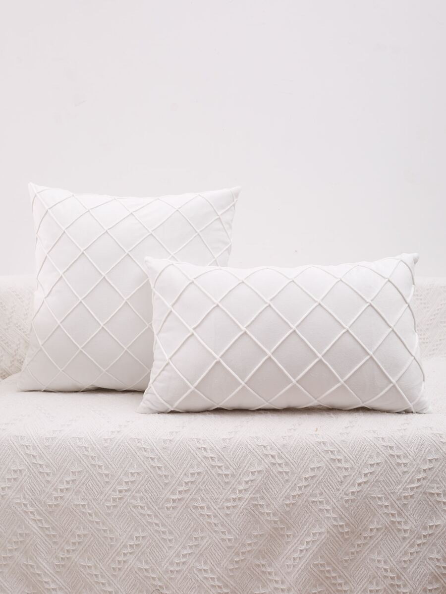 1入組針襇靠墊套不附帶墊芯 - 白色 - 查看 1