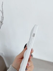 vỏ điện thoại áo khoác trơn màu - trắng - Xem 3