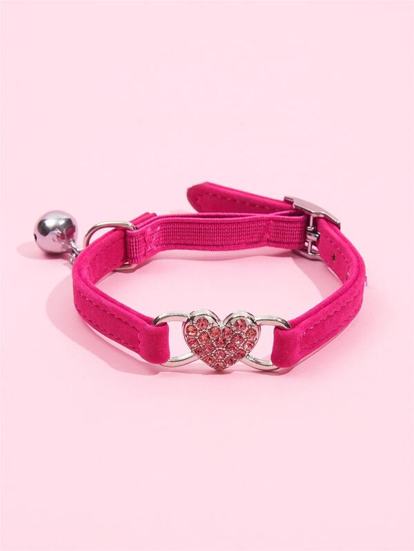 1pc Heart Decor Pet Collar