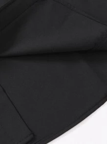 Manfinity Homme Men Contrast Houndstooth Trim Shirt - Black - View 5