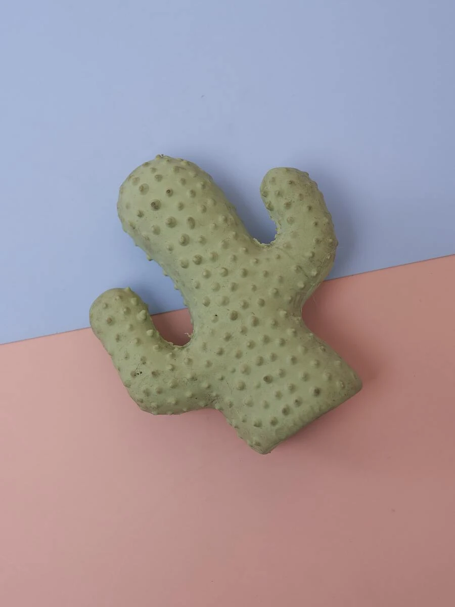 仙人掌形狀寵物磨牙玩具 - 綠色 - 查看 1