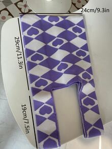 Heart Graphic Crochet Bag - Multicolor - View 5