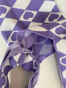 Heart Graphic Crochet Bag - Multicolor - View 6