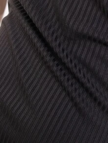 Đầm bé gái Gân đan màu trơn Ăn mặc đẹp - màu đen - Xem 5