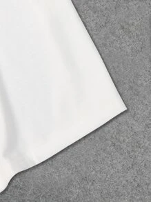 Manfinity 男士美元和手勢印花T恤 - 白色 - 查看 5