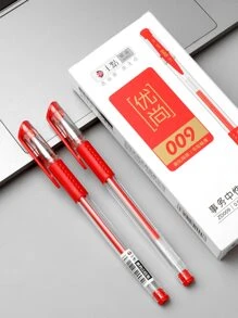 Bộ bút gel 12 chiếc - Đỏ - Xem 1