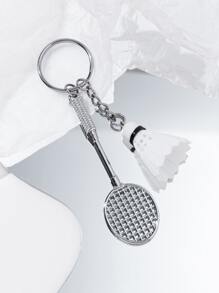 男士休闲运动羽毛球钥匙扣吊坠汽车饰品包包饰品学院风可爱哥特风 Y2K - 白色 - 查看 1