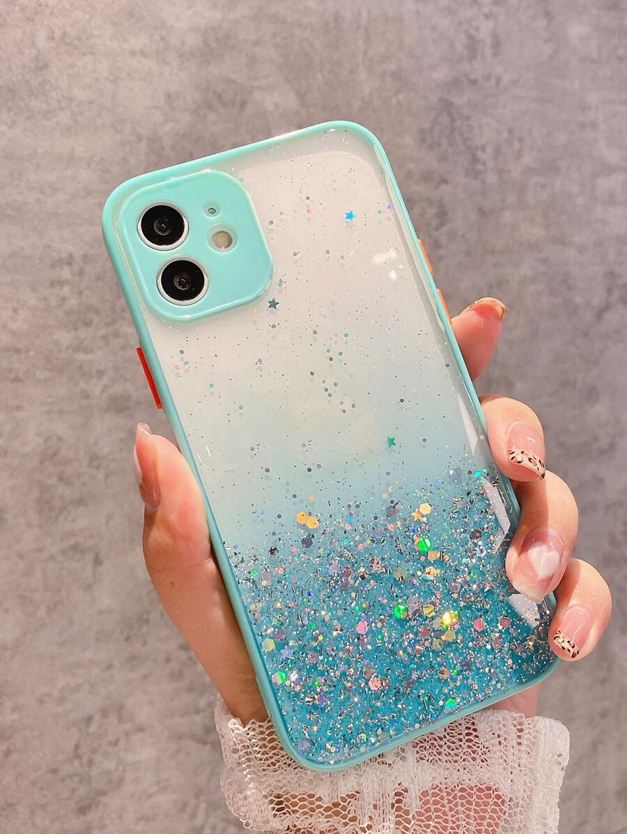 Funda para móvil de ombré brillante - Azul - Ver 1