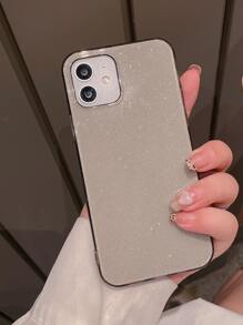 簡約閃光全覆蓋軟手機殼，相容 Iphone 15/15pro/15pro Max/15plus/11/12/13/14promax/xs/xr/11pro/11promax/12pro/12promax/13pro/13promax/7plus/11promax/12pro/12promax/13pro/13promax/7plus/14pro/14pro/max /7plus/8plus/8/se2 - 黑色 - 查看 1