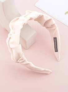 Diadema con fruncido - Beis - Ver 2