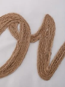 1pc Letter Embroidered Cushion Cover , Modern Throw Pillow Cover, Pillow Insert Not Include, For Sofa, Living Room Without Filler - Multicolor - View 3