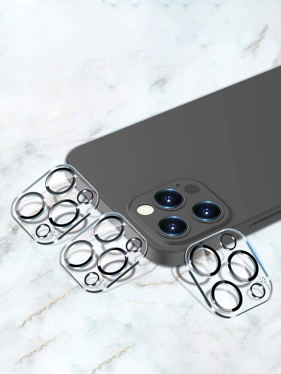 3pcs Tempered Glass Camera Lens Protector Compatible With iPhone 15/15Pro/15Plus/15Promax - Clear - View 1