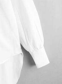 Mulvari 翻領花卉圖案和人像圖案襯衫 - 白色 - 查看 4