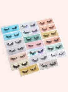 Manga Mi, 20 cặp Lông mi giả loại hỗn hợp - màu đen - Xem 2