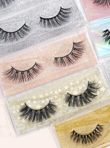 Manga Mi, 20 cặp Lông mi giả loại hỗn hợp - màu đen - Xem 5