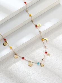 Dây chuyền Tim & Mặt dây chuyền ngôi sao - Vàng - Xem 1