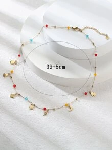 Dây chuyền Tim & Mặt dây chuyền ngôi sao - Vàng - Xem 3