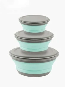 กล่องข้าว พับได้ สุ่มสี 3ชิ้น - มัลติคัลเลอร์ - ดู 2