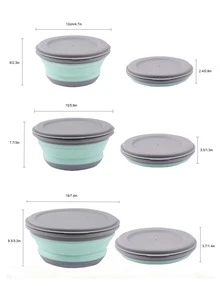 กล่องข้าว พับได้ สุ่มสี 3ชิ้น - มัลติคัลเลอร์ - ดู 3
